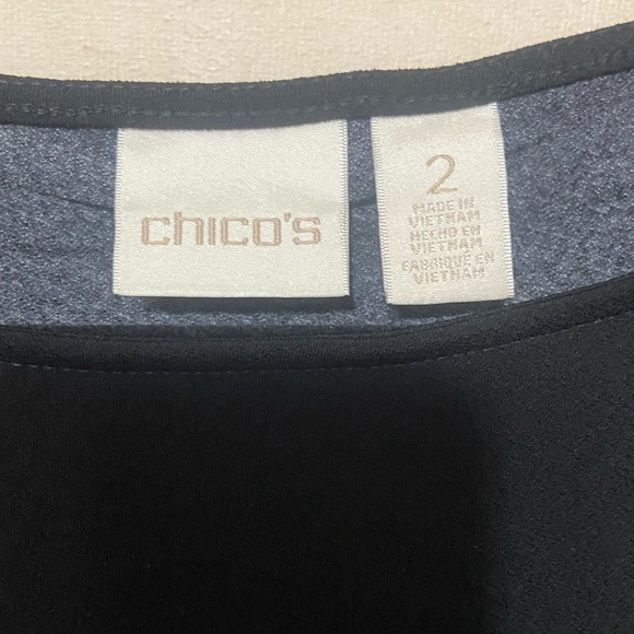 Chico's Knit Kit Majestic Button top size L with gold button details EUC - Picture 6 of 6